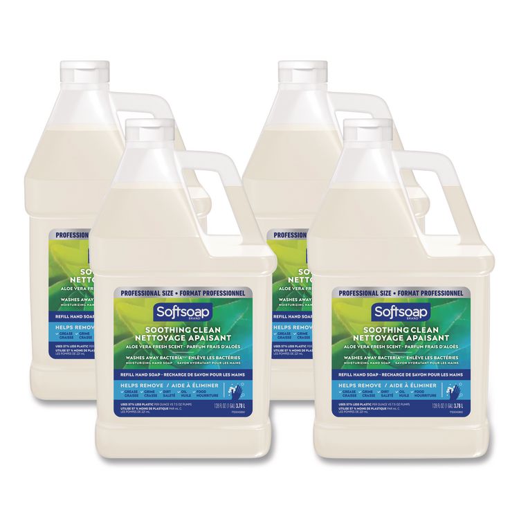 Liquid Hand Soap Refill with Aloe, Aloe Vera Fresh Scent, 1 gal., 4/Carton