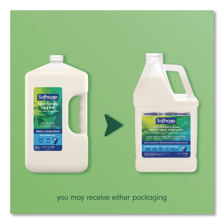 Liquid Hand Soap Refill with Aloe, Aloe Vera Fresh Scent, 1 gal., 4/Carton