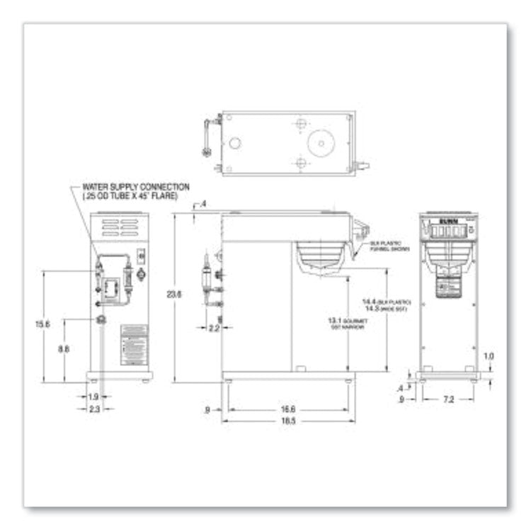 AXIOM DV-APS Airpot System, 12 Cups, Silver/Black
