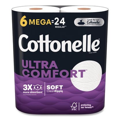 Ultra ComfortCare Toilet Paper, Soft Tissue, Septic Safe, 2-Ply, White, 284 Sheets/Roll, 6 Rolls/Pack, 36 Rolls/Carton
