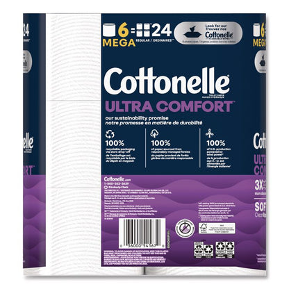 Ultra ComfortCare Toilet Paper, Soft Tissue, Septic Safe, 2-Ply, White, 284 Sheets/Roll, 6 Rolls/Pack, 36 Rolls/Carton