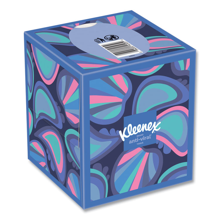Anti-Viral Facial Tissue, 3-Ply, White, 55 Sheets/Box, 27 Boxes/Carton