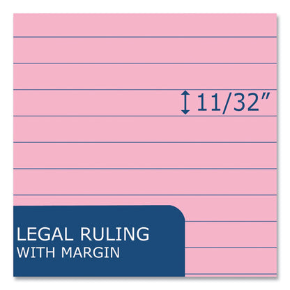 EnviroShades Legal Notepads, Wide/Legal Rule, (50) Pink 8.5 x 11 Sheets, 36/Carton