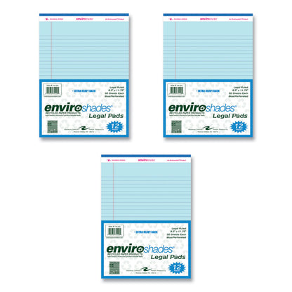 EnviroShades Legal Notepads, Wide/Legal Rule, (50) Blue 8.5 x 11 Sheets, 36/Carton
