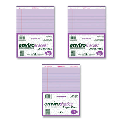 EnviroShades Legal Notepads, Wide/Legal Rule, (50) Orchid 8.5 x 11 Sheets, 36/Carton
