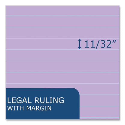 EnviroShades Legal Notepads, Wide/Legal Rule, (50) Orchid 8.5 x 11 Sheets, 36/Carton