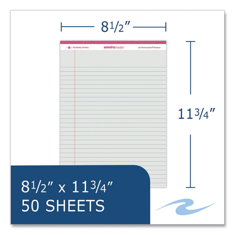 EnviroShades Legal Notepads, Wide/Legal Rule, (50) Assorted Color 8.5 x 11 Sheets, 36/Carton