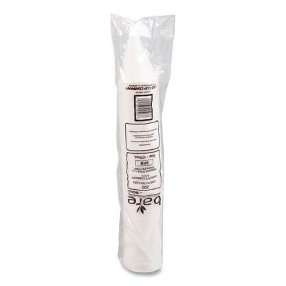 Bare Eco-Forward Treated Paper Cone Cups, ProPlanet Seal, 6 oz, White, 200/Sleeve, 25 Sleeves/Carton