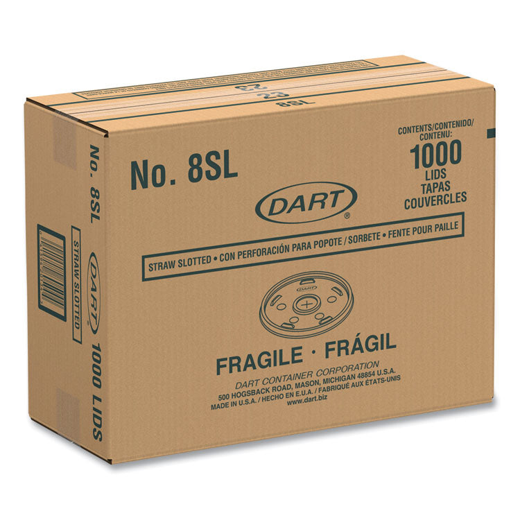 Plastic Cold Cup Lids, Fits 8 oz to 9 oz Cold Cups, Translucent, 100/Pack, 10 Packs/Carton