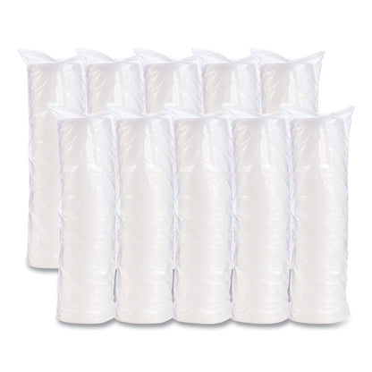 Plastic Cold Cup Lids, Fits 8 oz to 9 oz Cold Cups, Translucent, 100/Pack, 10 Packs/Carton