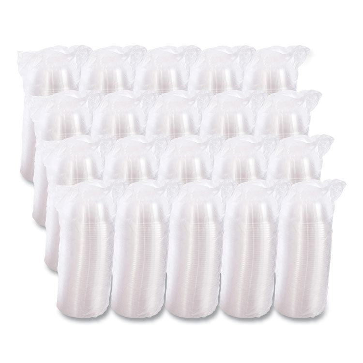 Dome-Top Sundae/Cold Cup Lids, High Dome, Fits 5 oz to 32 oz Cold Cups, Plastic, Clear, 50/Pack, 20 Packs/Carton