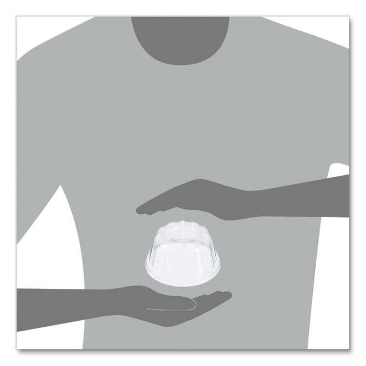 Dome-Top Sundae/Cold Cup Lids, High Dome, Fits 5 oz to 32 oz Cold Cups, Plastic, Clear, 50/Pack, 20 Packs/Carton