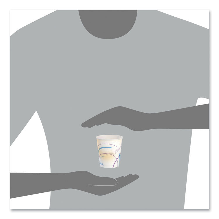 Paper Water Cups, ProPlanet Seal, 5 oz, Meridian Design, 100/Sleeve, 25 Sleeves/Carton