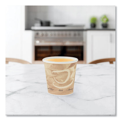Single Sided Poly Paper Hot Cups, 4 oz, Mistique Design, 1,000/Carton