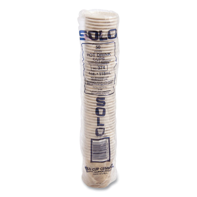 Single Sided Poly Paper Hot Cups, 4 oz, Mistique Design, 1,000/Carton