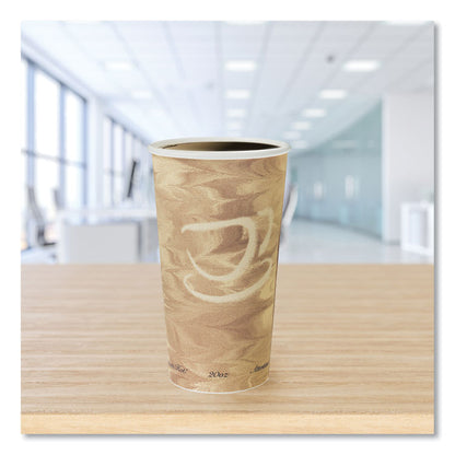 Single Sided Poly Paper Hot Cups, 20 oz, Mistique Design, 40/Bag, 15 Bags/Carton