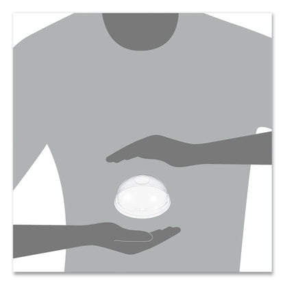 Ultra Clear Dome Cold Cup Lids, Fits 16 oz to 24 oz Cold Cups, Plastic, Clear, 100/Pack
