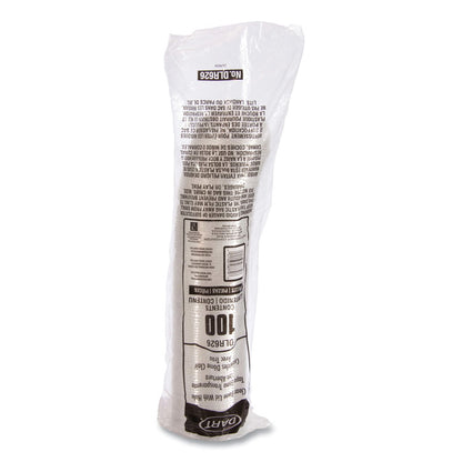 Ultra Clear Dome Cold Cup Lids, Fits 16 oz to 24 oz Cold Cups, Plastic, Clear, 100/Pack
