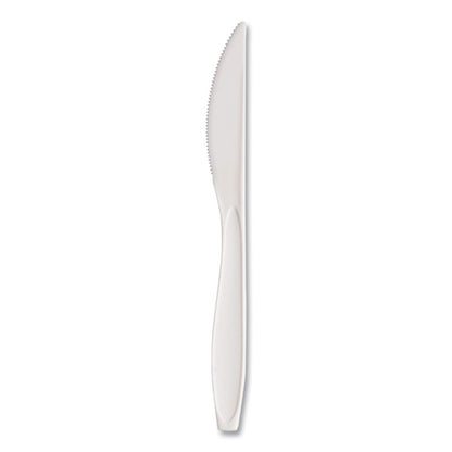 Reliance Mediumweight Cutlery, Standard Size, Knife, Plastic, White, 1,000/Carton