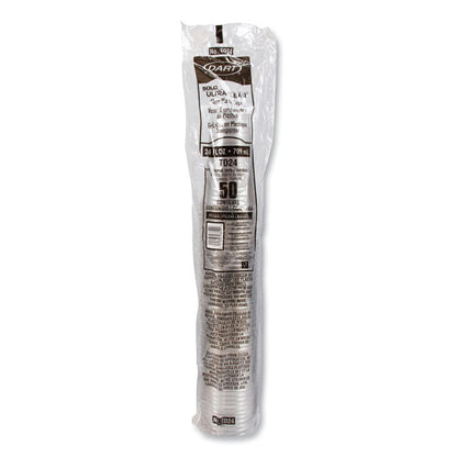 Ultra Clear PETE Cold Cups, 24 oz, Plastic, Clear, 50/Sleeve, 12 Sleeves/Carton