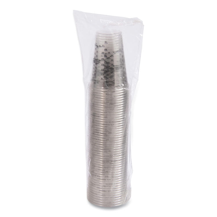 PET Graduated Medical and Dental Cups, 10 oz, Plastic, Clear, 50/Bag, 20 Bags/Carton