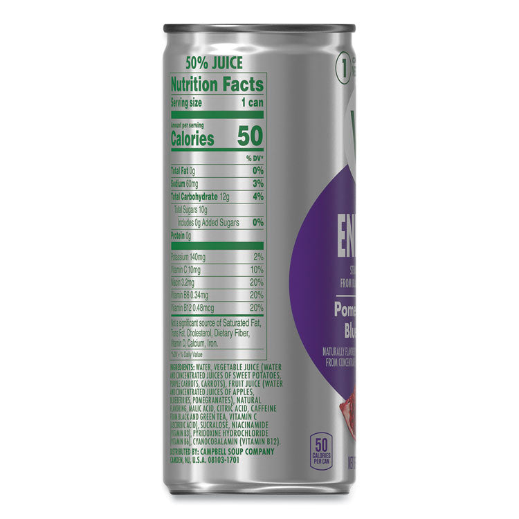 V8 Plus ENERGY, Pomegranate Blueberry, 8 oz Can, 24/Carton