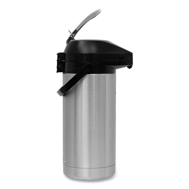 Lever Action Airpot, 128 oz, Silver/Black