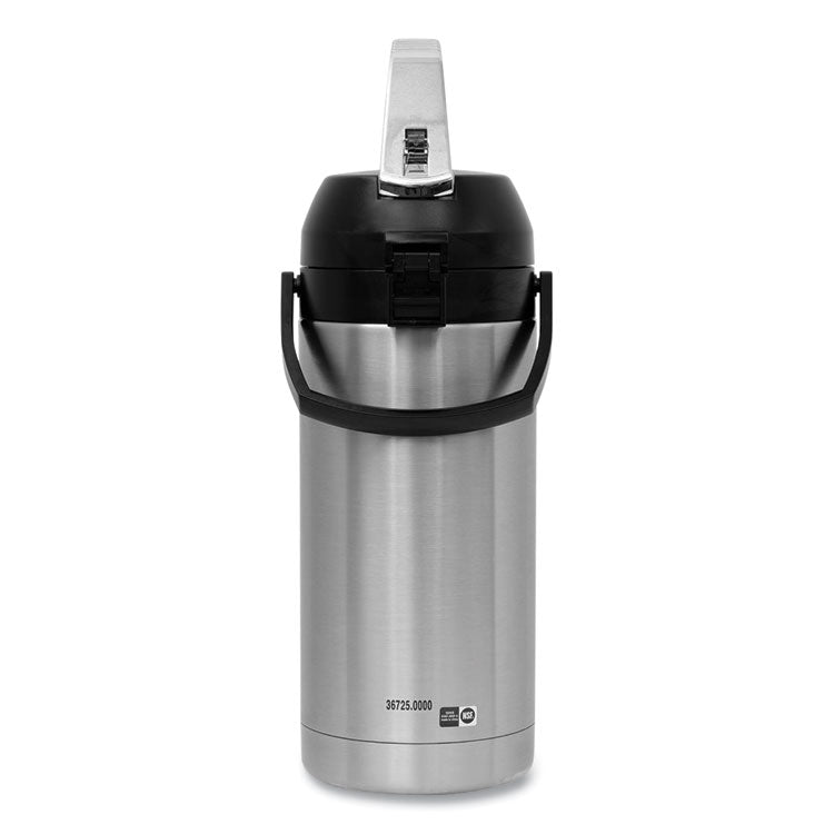 Lever Action Airpot, 128 oz, Silver/Black