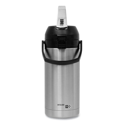 Lever Action Airpot, 128 oz, Silver/Black