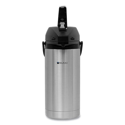 Lever Action Airpot, 128 oz, Silver/Black