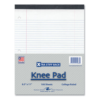 Stiff-Back Pad, Medium/College Rule, (100) White 8.5 x 11 Sheets, 36/Carton