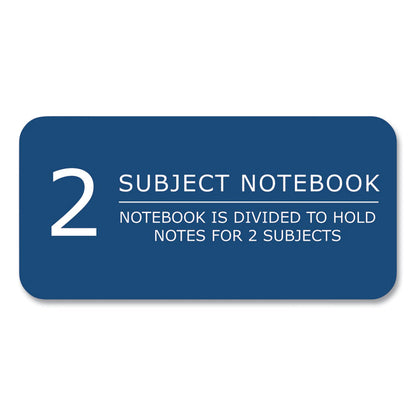 Subject Wirebound Notebook, 2-Subject, Medium/College Rule, Assorted Cover Colors, (100) 11 x 9 Sheets, 24/Carton