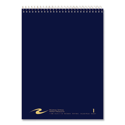 Flipper Wirebound Notepad, Assorted Cover Colors, Medium/College Rule, (80) White 8.5 x 11 Sheets, 24/Carton