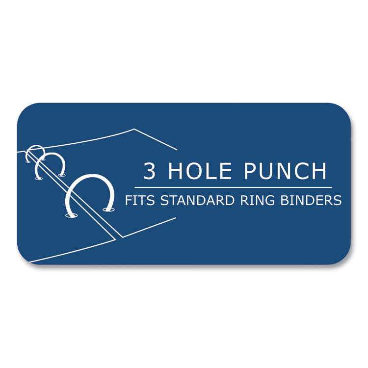 Loose Leaf Paper, 8 x 10.5, 3-Hole Punched, Wide Rule, White, 150 Sheets/Pack, 24 Packs/Carton