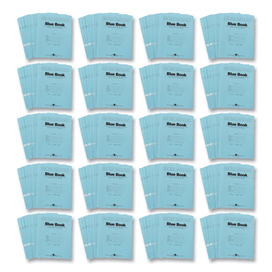 Examination Blue Book, Wide/Legal Rule, Blue Cover, (6) 8.5 x 7 Sheets, 1,000/Carton