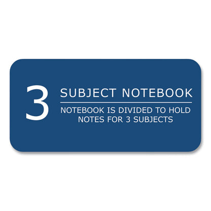 Lefty Notebook, 3-Subject, Medium/College Rule, Randomly Assorted Cover Colors, (120) 11 x 9 Sheets, 24/Carton
