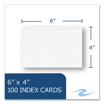 Environotes Recycled Index Cards, Narrow Ruled, 4 x 6, White, 100 Cards, 36/Carton