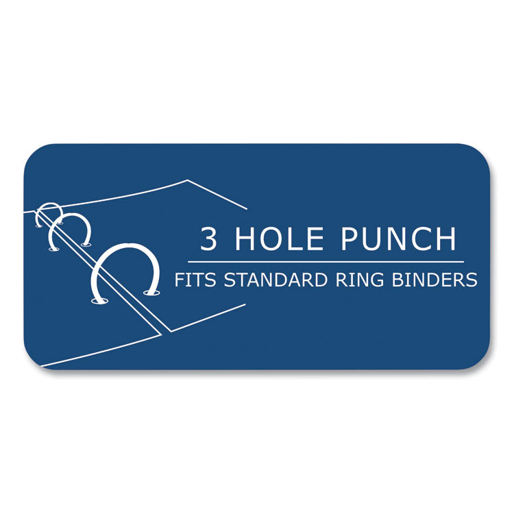 Loose Leaf Paper, 8 x 10.5, 3-Hole Punched, Wide Rule, White, 100 Sheets/Pack, 48 Packs/Carton