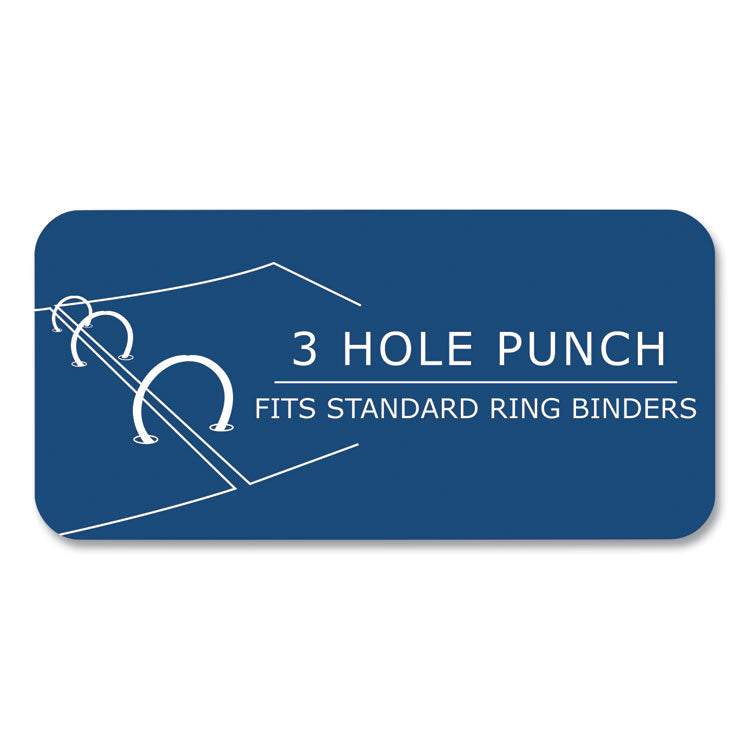 Filler Paper, 3-Hole, 8.5 x 11, College Rule, 100 Sheets/Pack, 24 Packs/Carton