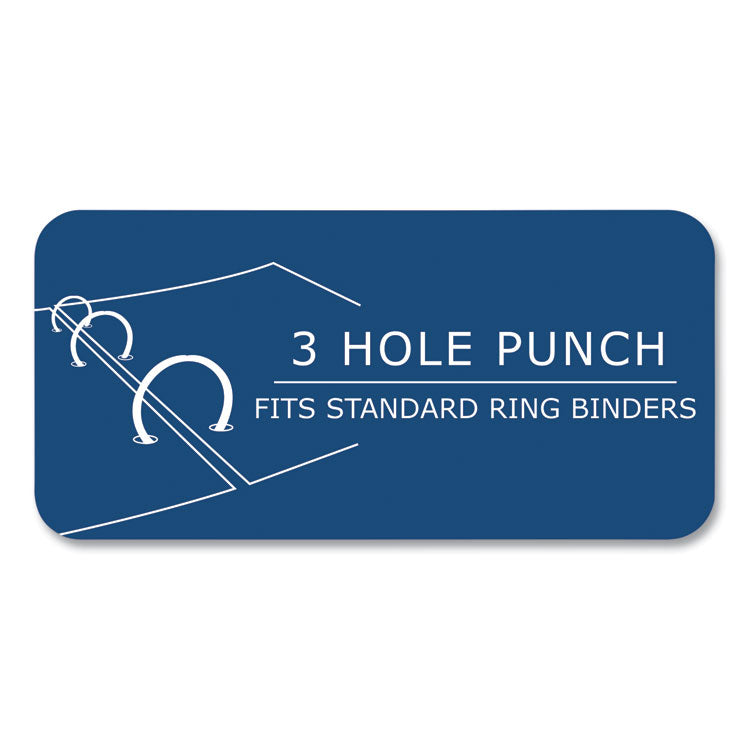 Loose Leaf Paper, 8.5 x 11, 3-Hole Punched, College Rule, White, 500 Sheets/Pack, 5 Packs/Carton
