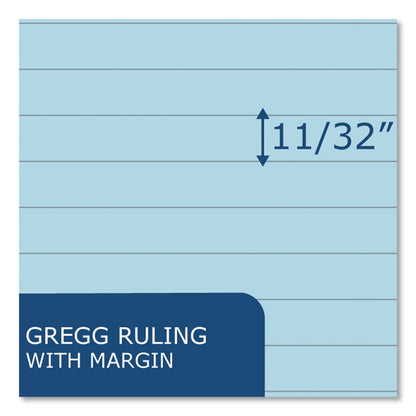 EnviroShades Steno Pad, White Cover, Gregg Rule, (80) Blue 6 x 9 Sheets, 24/Carton