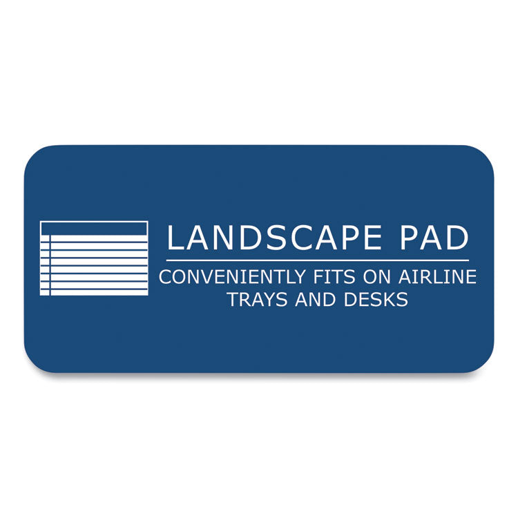 WIDE Landscape Format Writing Pad, Medium/College Rule, (40) White 11 x 8.5 Sheets, 18/Carton