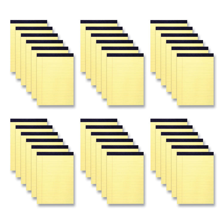 Legal Pad, Wide/Legal Rule, (50) Canary Yellow 8.5 x 11 Sheets, 36/Carton