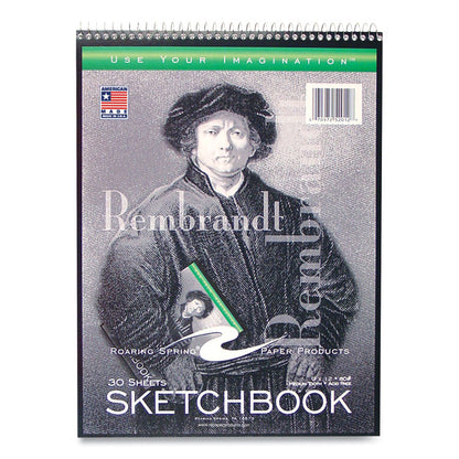 Sketch Pad, Black/Green/White Cover, Unruled, (30) White 9 x 12 Sheets, 12/Carton