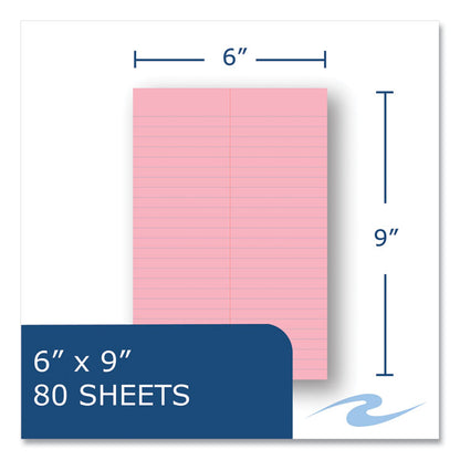 EnviroShades Steno Pad, White Cover, Gregg Rule, (80) Pink 6 x 9 Sheets, 24/Carton