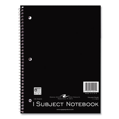 Subject Wirebound Notebook, 1-Subject, Medium/College Rule, Randomly Assorted Cover Colors, (100) 11 x 8.5 Sheets, 24/Carton