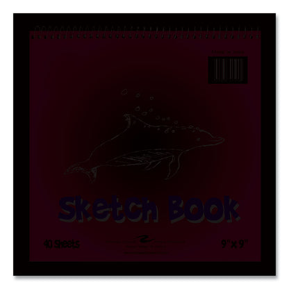 Kids Sketch Notepad, Green Cover, Unruled, (40) White 9 x 9 Sheets, 12/Carton