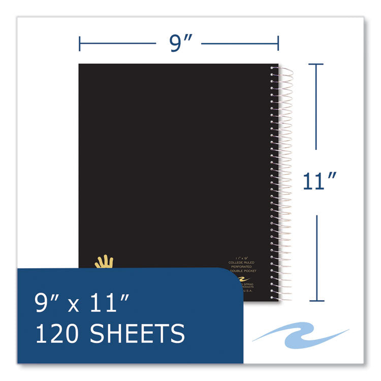 Lefty Notebook, 3-Subject, Medium/College Rule, Randomly Assorted Cover Colors, (120) 11 x 9 Sheets, 24/Carton