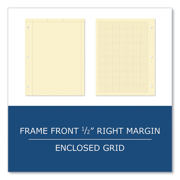 Engineer Pad, Quadrille Rule (5 sq/in), (100) Buff 8.5 x 11 Sheets, 24/Carton