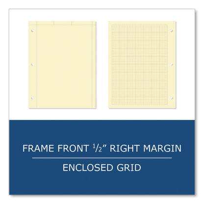 Engineer Pad, Quadrille Rule (5 sq/in), (100) Buff 8.5 x 11 Sheets, 24/Carton